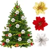 Christmas Decorations 20PCS DIY Flowers Glitter Artificial Flower Head Home Tree Wedding Party Decoration1
