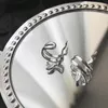 Orecchini posteriori Clip per orecchio a forma di serpente senza orecchino a foro Gioielli Design creativo Osso placcato in argento Accessori per ragazze femminili