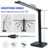 Lampes de table Led Desk Lamp Dubbele Hoofd Bureaulamp Swing-Arm Verstelbare Helderheid Kleurtemperatuur Voor Reading