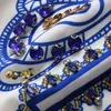 2023 Summer White Paisley Print Bottton Sukienka z krótkim rękawem okrągła szyja krysztonowe krótkie proste sukienki S3M220323