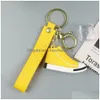 Keychains Party Party Gift Fashion Fashion Sneaker Keychain Basketball Shoes Key Chain Backpack Car Decoração PVC Material Birt Dhfc6