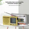 Retro Emergency Radio Full Band Plastic Portable Weather Radio SW AM FM Handheld Weather Radio Battery Powered Built-in Speaker