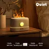 Humidifiers 3 Color Flame Effect Aroma Diffuser 200ml Ultrasonic Simulation Fire Effect Air Humidifier USB Essential oil Diffuser For Home