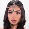 Bling Full Crystal Hairband Clip Gepersonaliseerde Pin Fashion Hoofdband Volledige diamant Multi-laags voorhoofdketting Barettebetressing Accessoires Hoofdkleding Hoofdtooi