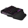 Teclados conectados a teclado de mão única Teclado USB Professional Desktop LED LitLle Lits Left Ergonomic com WIRST para Games311p Drop Delive DHFGL