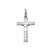 Baguette cz Stein Großkreuz Jesus Anhänger Halskette Mikro -Set Kubikzirkon real Gold plattiert Männer Frauen Hip Hop Schmuck Ästhetik Kristall Collier Geschenke für Männer Frauen