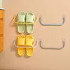 Hooks Simple Plastic Shoes Storage Racks Wall-mounted Waterproof Rack Slippers Sneakers Organizer Bedroom Bathroom Accessories