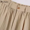 Pantalones de mujer Capris Huaxiafan Dresy Damskie Moda Cintura alta Acogedor plisado Cremallera Dobladillo elástico Pantalones tobilleros femeninos Pantalones Muj