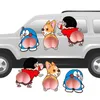 Nouveau boîtier de téléphone mobile de mode étanche à la porte anti-collision Mignon Butt Butt Scratch Protection Cartoon Car Sticker