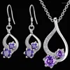 Necklace Earrings Set Wholesale Nice Silver Plated Jewelry Luxury Wedding Women Fashion Earring High Quality ZST033