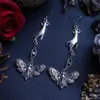 Boucles d'oreilles pendantes Vintage médiéval gothique papillon main yeux pendentif pour breloque femme fête bijoux fiançailles mariage cadeau elle