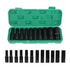 Contactdozen Impact Socket Set 1/2" Drive Metric Deep Impact Socket Set Pneumatic Wrench Head Tire Removal Tool Socket Head Kit Hand Tool Set