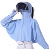 Polos dla kobiet stały płaszcz odporny na UV codziennie swobodny krem ​​przeciwsłoneczny noszący jedwabny jedwabny chłód letni cykl anty-ultrafioletowy odzież N7YD