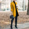 Women's Wool & Blends Autumn Winter Fashion Solid Color Stand Collar CoatWomen's