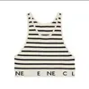 Designer T Shirt Cropped T Shirts Women Knits Tee Knitted Sport Top Tank Tops Woman Vest Yoga Tees