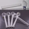 High Quality Glass Oil Burner Pipe 12cm Dia 30mm Ball Glass Pipes with Two Balancer Hand Smoking Tobacco Pipes Cheapest Price