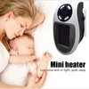 Rabagratifs Hiver 500W Portable Chauffage électrique Plug dans la salle Mur Chauffage Chauffage de chauffage Mini Bureau de ménage Radiateur Remote Contrôle