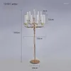 Kaarsenhouders 5 stcs) 16 Arms Gold Candlestick Metal Holder met acrylbeker voor evenement decor yudao1274