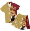 Мужские спортивные костюмы Япония аниме демонов костюм Pajamas kimetsu no yaiba tomioka giyuu parentkids homme носить женщины мужчины, девочки, девочки, пижама 230512