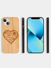 Natural Cherry Blank Wood Cell Phone Cases Bags For iPhone 11 12 13 14 Pro X Xr Xs Max Plus Ultra Slim Soft TPU Phonecase Top-sale Cellphone Mobile Phone Accessories