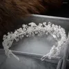 Hair Clips Handmade Sparkling Crystal Wedding Bride Flower Tiara Coroa Headband Bridal Women Prom Crowns KopoHa Bijoux Cheveux Accessories