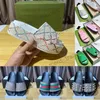 Сандальницы Slipper Sandals Женские модные вышитые цветочные холст.