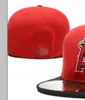 2023 Berretti da baseball unisex Los Angeles Ready Stock Berretti aderenti Lettera A Cappelli di taglia Hip Hop Casquette Cappelli da baseball Adulto Visiera piatta per uomo Donna Pieno chiuso Taglia 7 8 A3l40