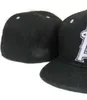 2023 Berretti da baseball unisex Los Angeles Ready Stock Berretti aderenti Lettera A Cappelli di taglia Hip Hop Casquette Cappelli da baseball Adulto Visiera piatta per uomo Donna Pieno chiuso Taglia 7 8 A3l40