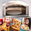 Combos pizza horno de gas de propano fuera del portátil doble capa profesional horno horno tostador para el hogar de gas de gas para exteriores