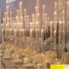 Dekoration Ny grossist akrylkristall bröllopsbord mittstycke ljuskrona center bitar för dekoration imake0045