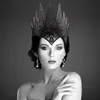 Haargummibänder Königin Krone Tiara Halloween Gothic Kopfschmuck Party Maskerade Cosplay Zubehör 230512