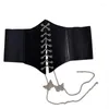 Belts Women's Corset Body Shapewear Sexy Wide Leather Belt Cummerbunds Strap For Women High Waist Slimming Corsets And Bustiers