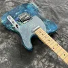 Personnalisation d'usine Nouveau transfert d'eau Blue Electric Guitar Basswood