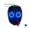 ハロウィーンのおもちゃのおもちゃLED SHININGRGB MASKアプリドロップ配信ギフトのための輝くGIF画像パーティー用品DHLW5