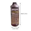 2000 ml große Kapazität Kunststoff Stroh Wasser Tasse Sport Wasser Flasche hochwertige Outdoor Camping Trinkutensilien