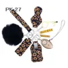 Self Defense Keychain Set For Women 2023 Factory Multi Colors Alarm Pompom Wristlet Suit