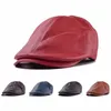 Целые менедреи плющ-кепку Faux Leather Bunnet Bunneboy Beret Cabbie Gatsby Flat Golf Hat195T