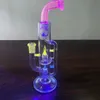 2023 UV Borosilicate pipe en verre narguilé narguilés dab rigs accessoires pour fumeurs brûleur à mazout shisha bongs pour capteurs de cendres sex toys recycleur barboteur Sur mesure