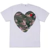 New Sweat Shirt Magliette Mens Designer T Shirt Graphic Tee T-shirt Camicie anti-pillingprint Fashion Wave Point Heart T-shirt Wave-point Hearts and Hearts for Lovers Lpm