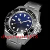 Luxury Mężczyźni Watch Deep Ceramic Bezel Sea-Dweller 126660 44 mm stalowy blokad