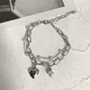 Lien Bracelets chaîne DIEZI Style coréen mignon coeur bracelet à breloques ensembles pour femmes or argent couleur perle bijoux filles cadeau
