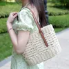 Evening Bags Big Straw Bucket Bag For Women Trendy Weave Brand Beach Basket Top Handle Handbags Fashion Simple Shoulder 2023 SummerEvening