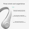 Fans 2022 Ny Xiaomi Mini Neck Fan Portable Hanging Neck Sports Fans 4000mah USB Bladeless uppladdningsbar luftkonditioneringskylningsfläkt