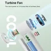 Fans Ny USB Mini -fläkt 2200mAh Cold Compress Electric Hand Fan uppladdningsbar luftkylare Turbin Bladlös fläkt Handig kylfläkt liten