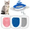 忌避剤猫トイレトレーニングキット再利用可能な猫トイレトレーナー子犬猫の猫トイレマットトイレットペットクリーニング猫猫にトイレトレーナーを使用するように教える