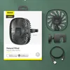 Fans Youpin Baseus Car Fans Mute Air Cooler Fan 12V Air Conditioner 360 Degree Rotation Fan for Car Back Seat with 1.5 Cable USB Fan