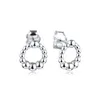 Stud Earrings Fashion Female Beaded Circle Sterling Silver Jewelry For Woman Party Making