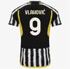 2023 Версия игрока Juve Soccer Jerseys 2023 2024 Дом Милик ди Мария Влахович Киан Погба Шиз Футбольный Джерси Локателли Костик Рабиот Футбольная форма