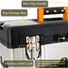 GereedSchapskist Tool Box Suitcase Rostfritt stål Toolbox Industrial Grad Multifunktionella verktyg Lagring Box Metal Portable Organisers Boxar