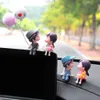 Nouveau 2023 voiture décoration mignon dessin animé Couples figurine Figurines ballon ornement Auto intérieur tableau de bord accessoires pour les filles